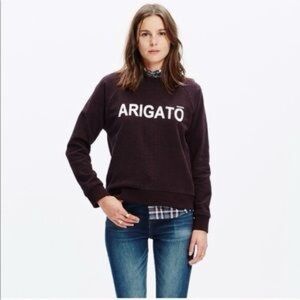 Madewell Sweatshirt Arigato Medium Burgundy